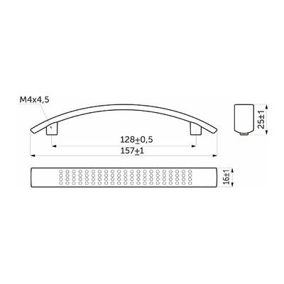 Ручка меб. скоба мет. UN87 128 хром, GRIDLI 36871