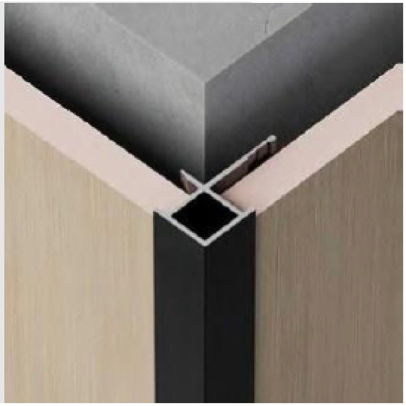 Внешний угол Р010 Черный матовый (2800х17) Ultra Wall 91091