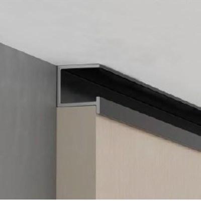 Потолочный плинтус Р011 Серый матовый (2800х17) Ultra Wall 91104