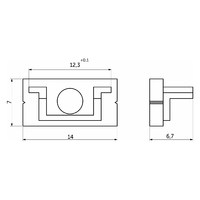 Заглушка к алюминиевому профилю SIRIUS-1407S, цвет золотой, AKS 102819