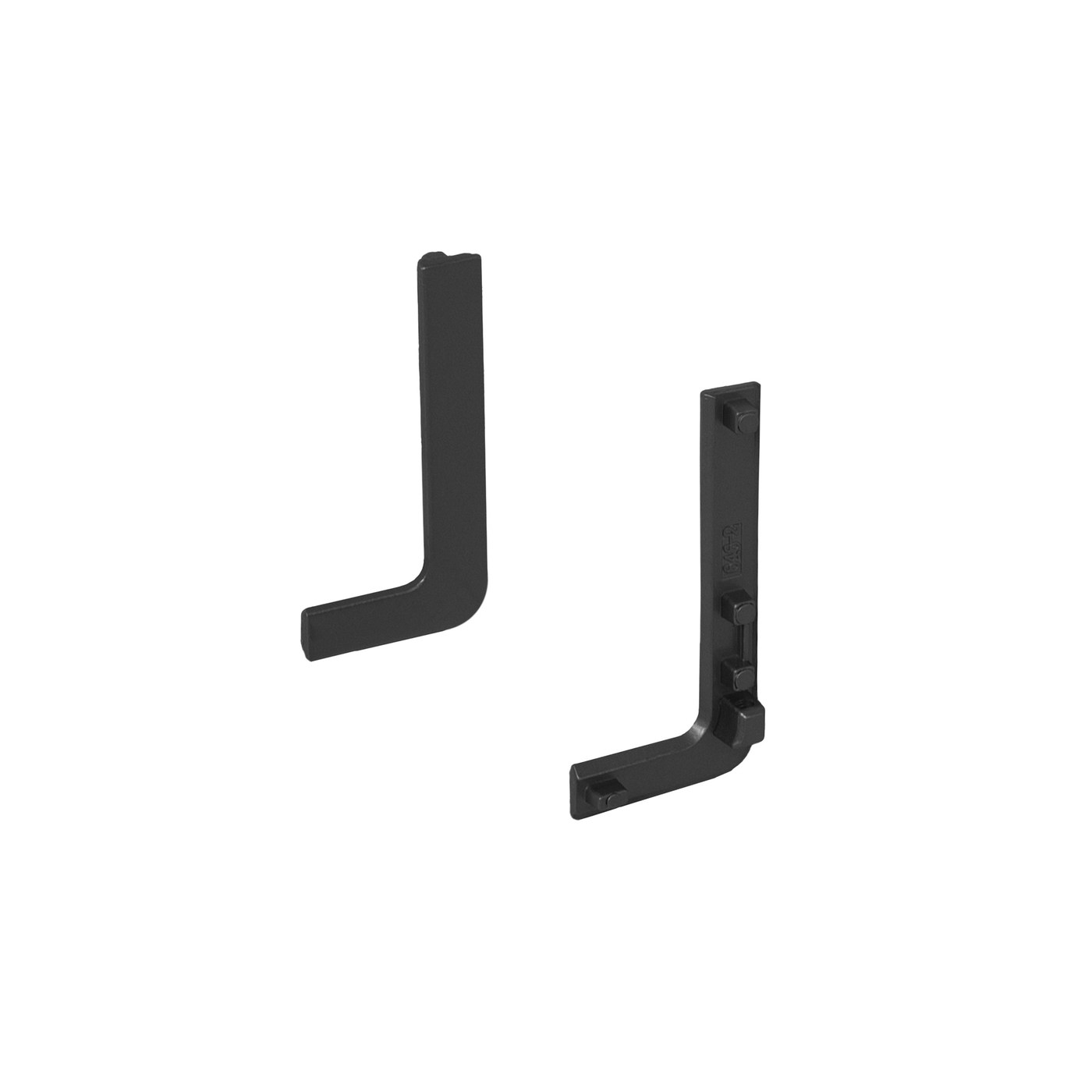 Комплект L-образных заглушек к профилю GOLA, черный AKS 118184 (стар.код 67684)
