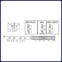 Направляющая шариковая h45 L-350 (аналог 22997) AKS А 22014