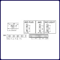 Направляющая шариковая h45 L-300 (аналог 22996) AKS А 22295 (альтернатива 114822)