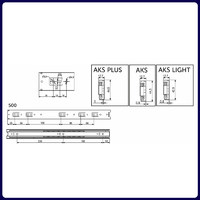 Направляющая шариковая h45 L-500 (аналог 23001) AKS А 22012 (стар.арт. 100515)