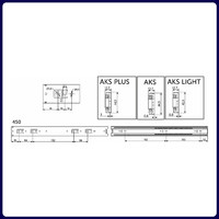 Направляющая шариковая h45 L-450 (аналог 23000) AKS А 22011