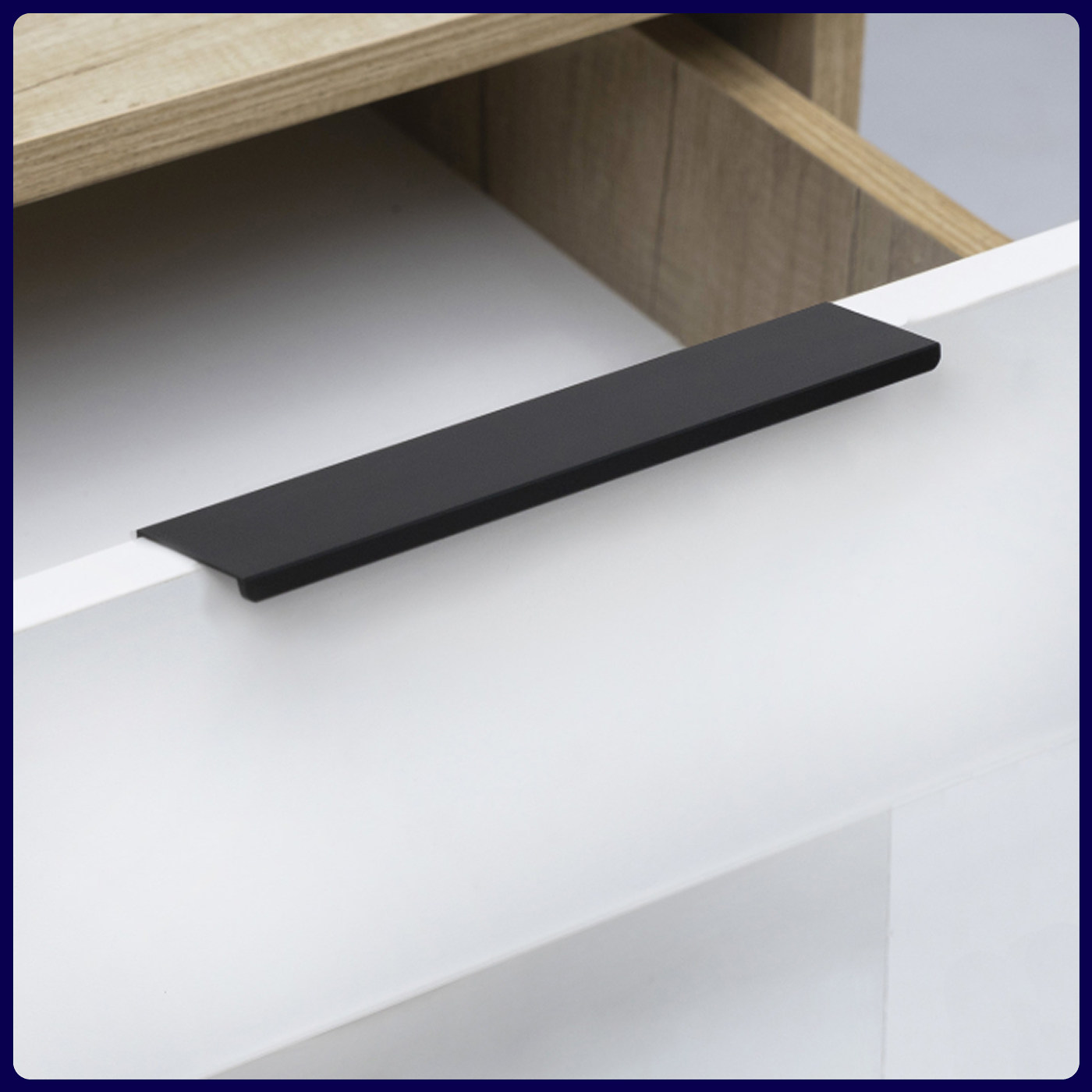 Ручка торцевая FP525 128мм, матовый черный (25/250) 62952