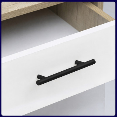 Ручка-рейлинг D12мм 128мм, матовый черный L530T12 (25/100)  61524