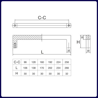 Ручка-скоба FS701E 128мм, матовый черный (50/500) 61041