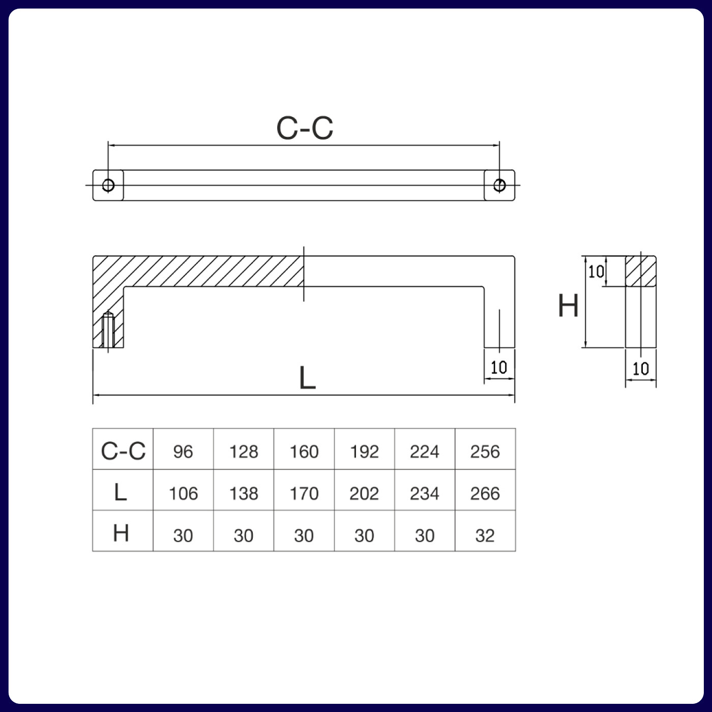 Ручка-скоба FS701E 128мм, матовый черный (50/500) 61041