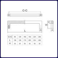 Ручка-скоба FS701E 128мм, матовый черный (50/500) 61041