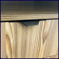 Ручка торцевая EVA SCANDI 128мм (L147мм), черный матовый (уп30 шт) 3555