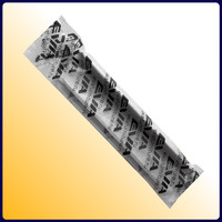 Ручка торцевая EVA SCANDI 320мм (L397мм), черный матовый (уп30 шт) 3561