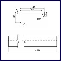 Ручка-профиль INSIDE 3,5м черный AKS 79285