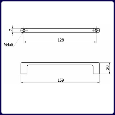 Ручка мебельная скоба мет. ARKADA-128 черный матовый AKS 81245