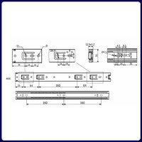 Направляющая шариковая h35 L-400 GRIDLI A 106050 (аналог 44740)