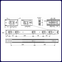 Направляющая шариковая h35 L-500 GRIDLI А 106054 (старый код  46047)