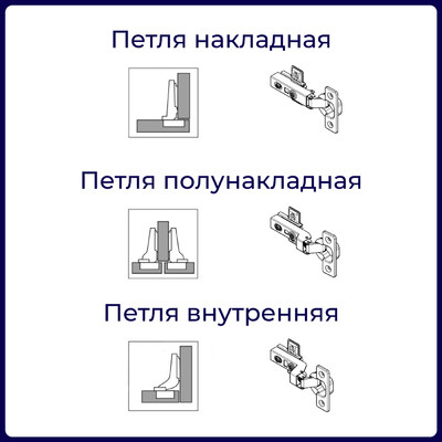 Петля накладная 09, 48mm  h2  55гр AKS  77794 (250)