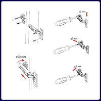 Петля накладная 09 без пружины h0 clip-on AKS  56103
