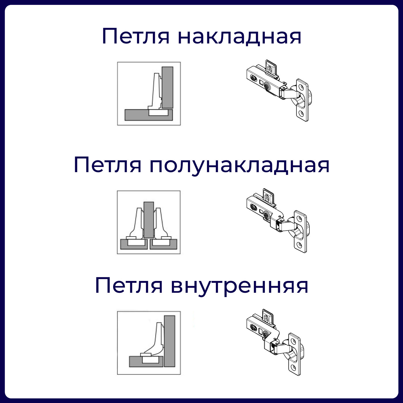 Петля полунакладная 08 без доводчика 45мм планка h0 clip-on без пружины б/еврошурупа AKS   81117