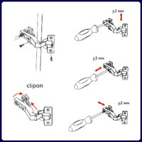 Петля угловая 45°с доводчиком +clipon, AKS  26841