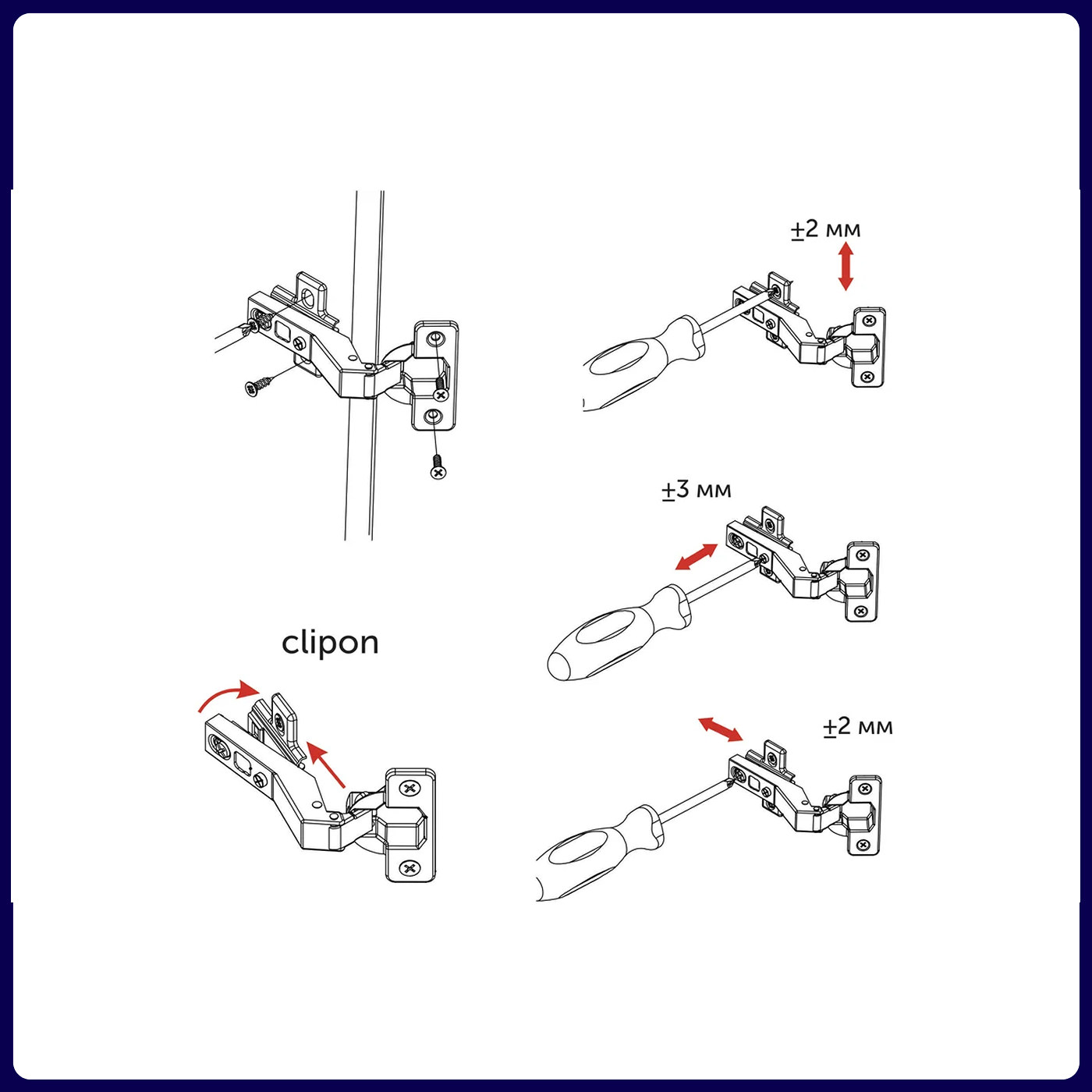 Петля угловая 30° с доводчиком h0 45мм clip-on AKS 65654 (старый код 81066)