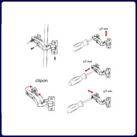 Петля угловая 30° с доводчиком h0 45мм clip-on AKS 65654 (старый код 81066)