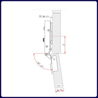 Петля с амортизатором EVA Advance soft, накладная, clip on, 90/105*, 48мм (уп200 шт) 4011