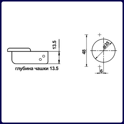 Петля с монт. планкой и аморт. EVA Initial 2way 4D, полунакладная, clip on, 90/105*,48мм (уп100 шт) 00-00003187