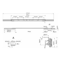 Механизм для раздвижных столов внешний синхронный со стопором L-800 мм AKS 114299
