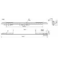 Механизм для раздвижных столов внешний синхронный без стопора L-800 мм SAZ AKS 13943