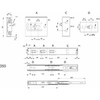 Направляющая шариковая h45 Push-to-open A L-350 PRIME by AKS 114789 (стар.код 39197)