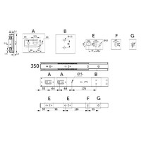 Направляющая шариковая h45 L-350 с доводчиком PRIME AKS 114794 (стар.код 89852)