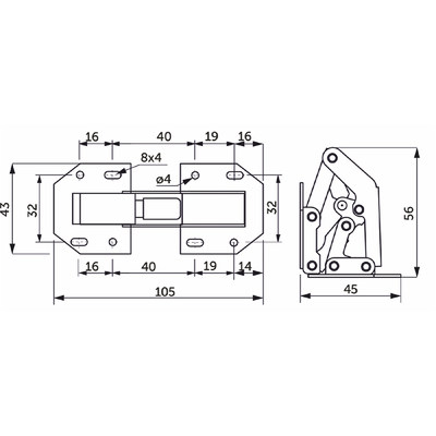 Петля поршневая большая AKS 11212