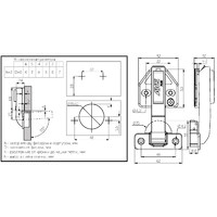 Петля под фальшпанель 90° с доводчиком 48мм h2 clip-on AKS PLUS 3D (саморезы, заглушки) AKS 117004