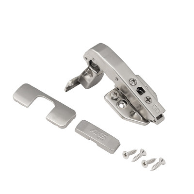 Петля под фальшпанель 90° с доводчиком 48мм h2 clip-on AKS PLUS 3D (саморезы, заглушки) AKS 117004