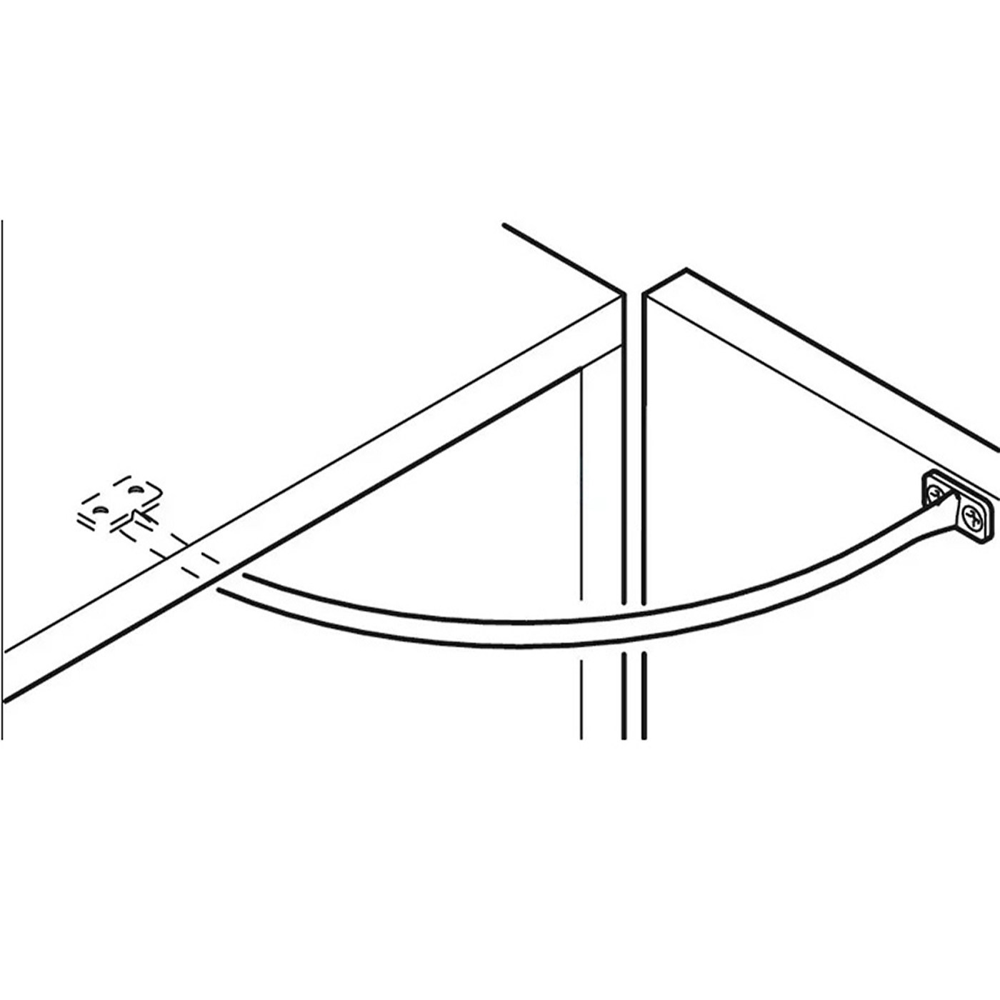 Ограничитель угла открывания фасада гибкий белый PL 109383