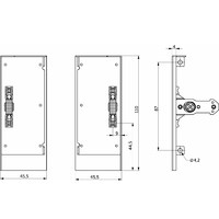 Держатель передней стенки внутреннего ящика H84 Slimbox Evolution белый AKS 113187