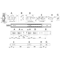 Направляющая шариковая  h45 L-500 с доводчиком плавн.зак. черный PRIME by AKS 119777