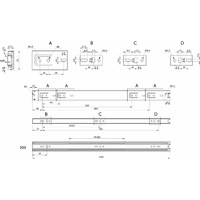 Направляющая шариковая h35 L-500 GRIDLI B 112465