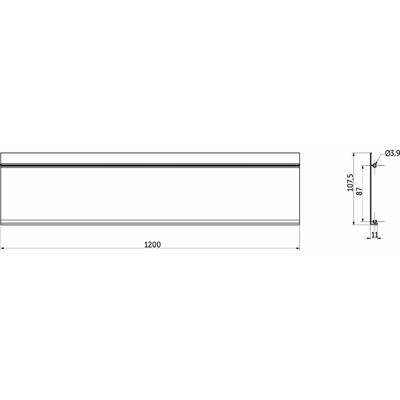 Передний фасад для внутрен. ящика SLIMBOX Evolution, L-1200, белый AKS 113189