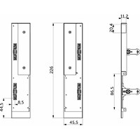 Держатель передней стенки внутреннего ящика H199 Slimbox Evolution белый с рейлингом на фасаде112467