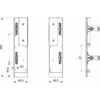 Держатель передней стенки внутреннего ящика H199 Slimbox Evolution графит с рейлингом на фасаде 112468
