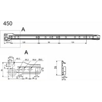 Направляющая роликовая L-450 1,0мм белая AKS 28943
