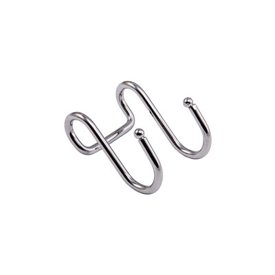 Крючок на трубу d16 ретро двойной хром AKS 30720