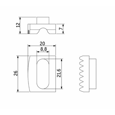 Вкладыш соединителя стекло/плита к трубе d25 (552), белый AKS 14271