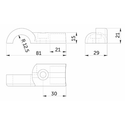 Соединитель 3-х труб d25 (561) угловой, черный AKS 112434