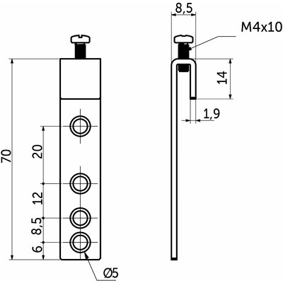 Кронштейн INDAUX SAZ AKS 31757