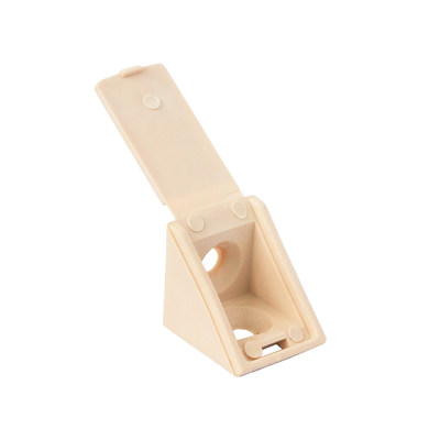 Уголок пластиковый одинарный 20*20 с крышкой совместно ваниль 07 (уп/500шт) AKS 39711