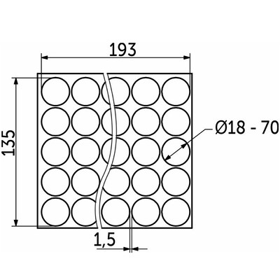 Заглушка самоприлипающая к эксцентрику белый гладкий (04) 1 упак. - 100 л AKS (лист-70шт.) 103306