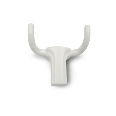 Крючок двухрожковый EVA BULL / белый матовый WTmatt 4315